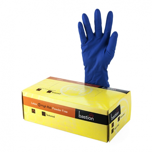 Bastion Latex Hi-Risk PowderFree Gloves 2X-LARGE - UniPak
