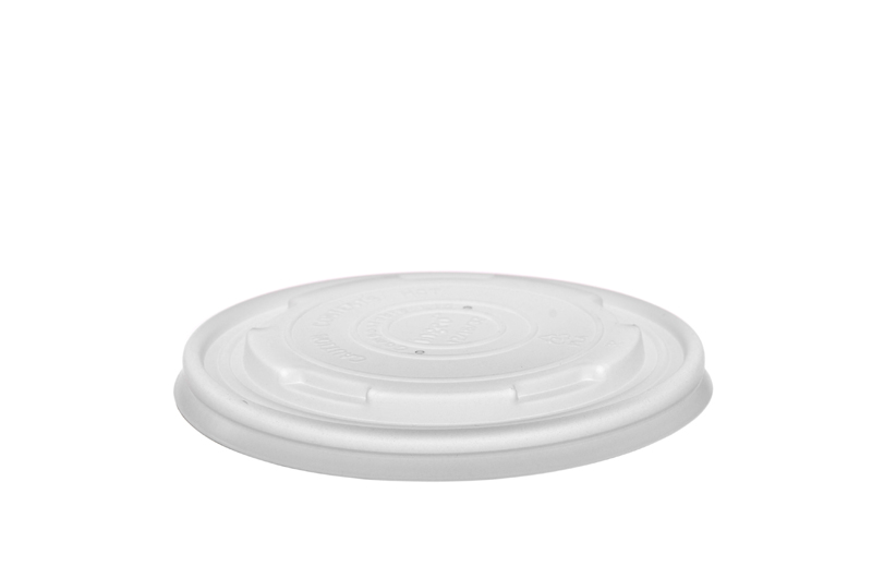 Hot Container Flat Lid 115mm (Fits 12-32oz) - Vegware - Carton 500