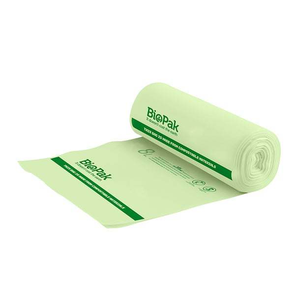 8L Bin Liner Green - BioPlastic