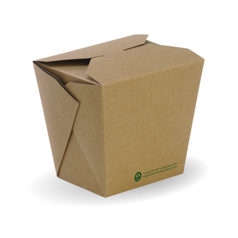 32oz noodle box - FSC Mix - printed kraft-look - Biopak
