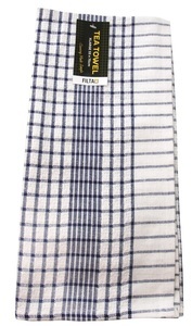 Tea Towel Heavy Weight Cotton XL Blue, Carton - Filta