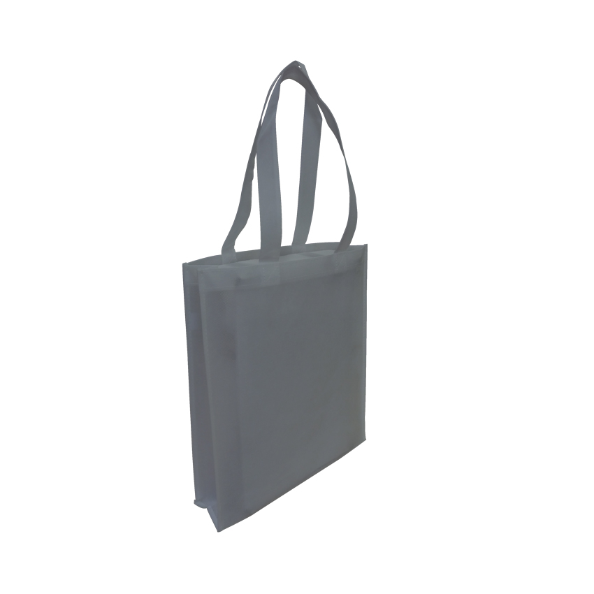 Non-Woven Tote Bag with Gusset - GREY - Ecobags