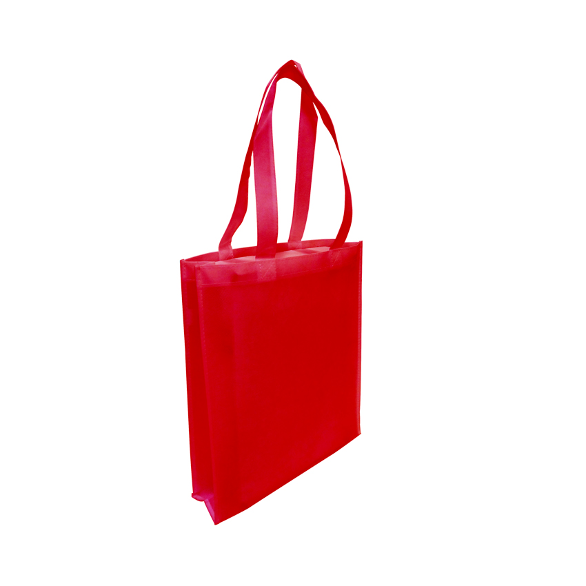 Non-Woven Tote Bag with Gusset - RED - Ecobags