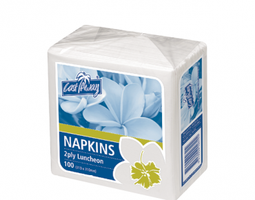 2 Ply Luncheon Napkins, Quarter Fold, White - Castaway