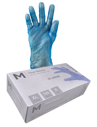 Vinyl Gloves PowderFree Blue X-LARGE - Matthews