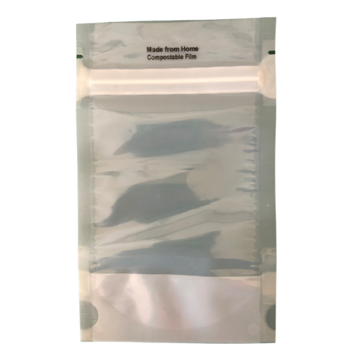 Stand Up Pouch Clear Compostable 500gm 190x265mm