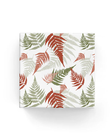 60cm Fern Silhouettes Wrap Chestnut Green - Bee Dee