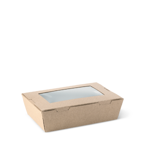 Small Window Lunch Box (700ml) Brown 150 x 100 x 45 - Detpak