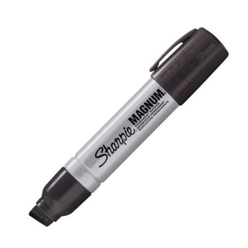 Sharpie Magnum Jumbo Marker - Black, Chisel 15mm Tip Pack 12