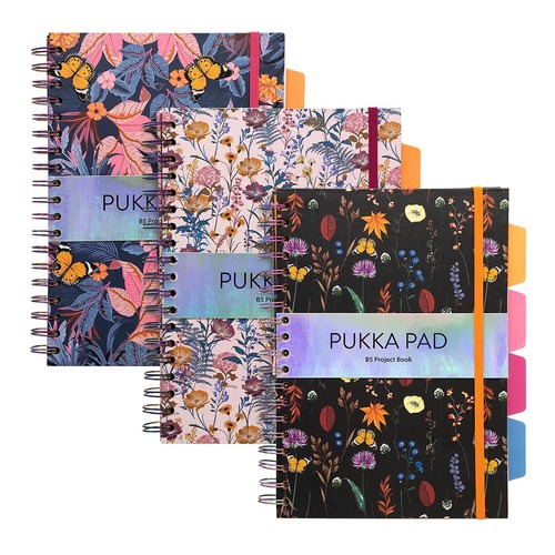 Pukka Bloom Hardcover Project Notebook B5 Assorted