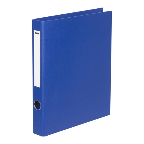 Okin Ringbinder Linen A4 2D 26mm Royal Blue