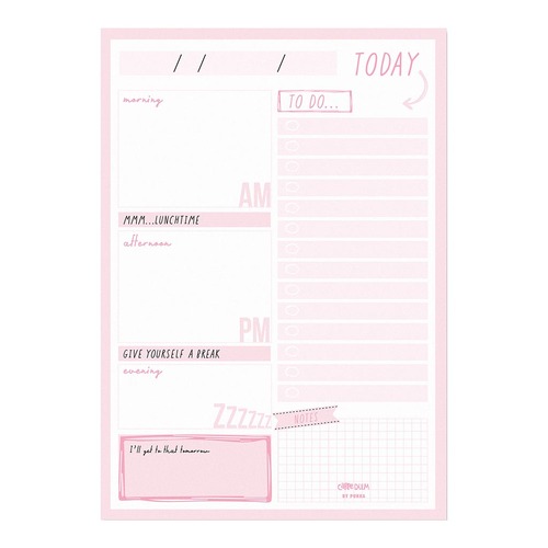 Carpe Diem Daily Planner Pad Ballerina Pink
