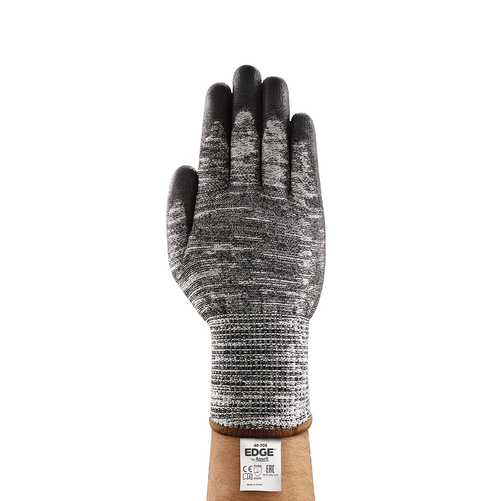 Ansell Edge 48-705 PU-Coated Cut Resistant Gloves – For Cut and Abrasion Resistance in Dry Environments - 2XL