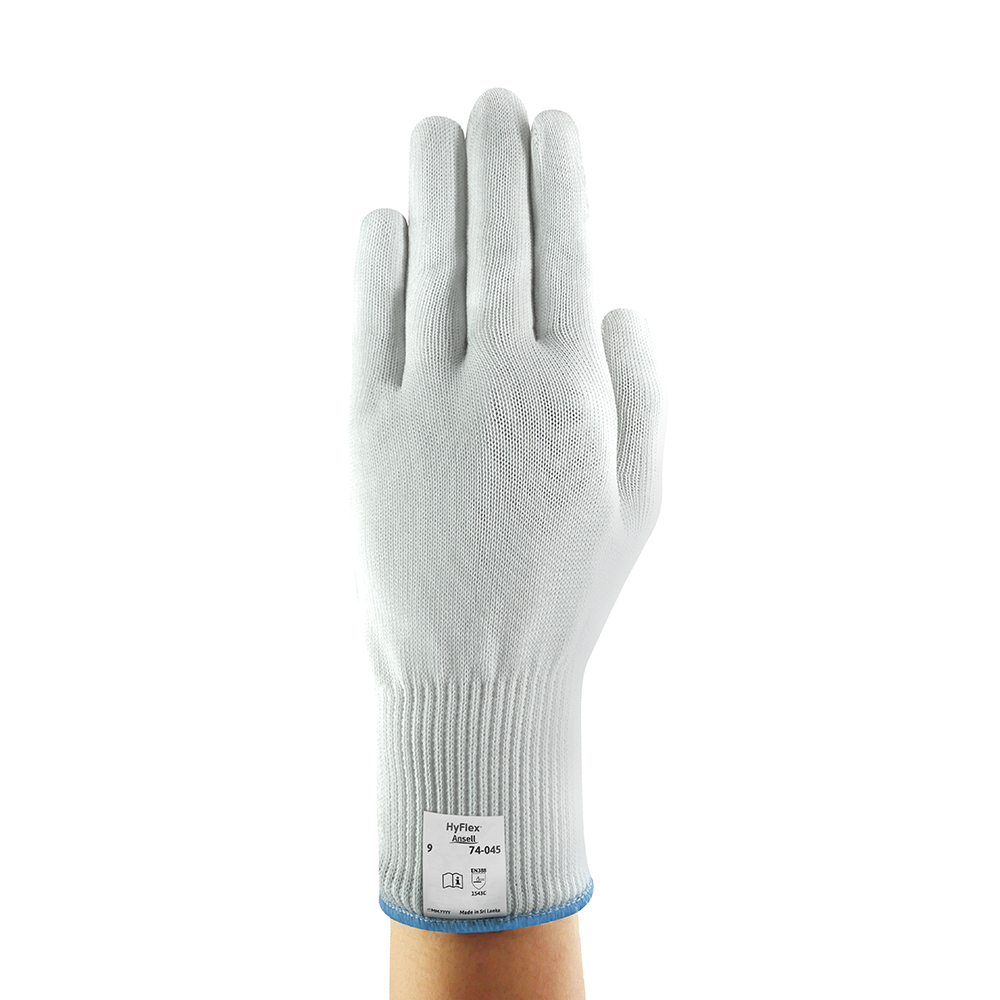 Ansell HyFlex 74-045 Non-Coated Cut Resistant Gloves – Medium-Duty Gloves for Food Handling - L
