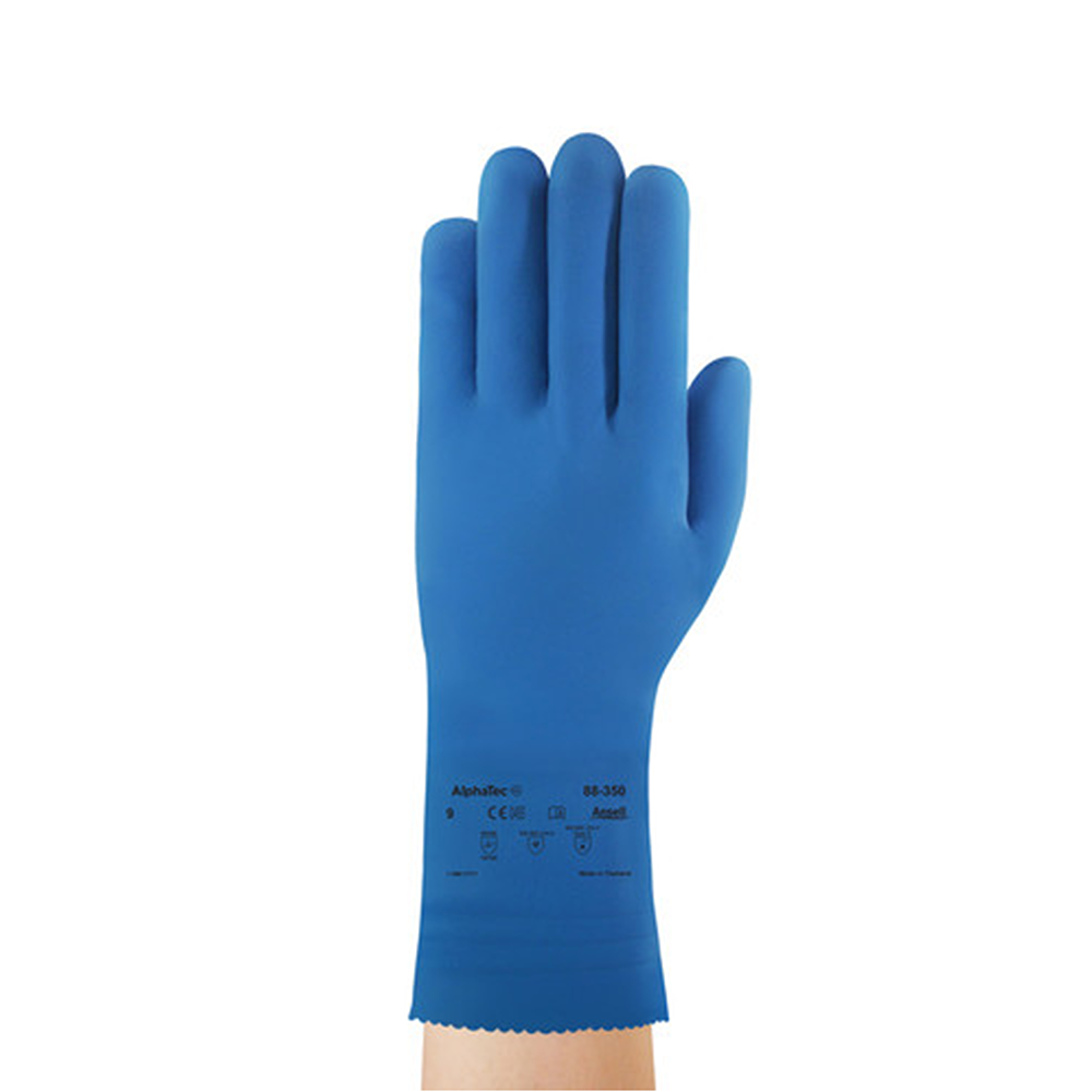 Ansell AlphaTec 88-350 Latex Chemical Gloves – Ideal for Households and Light Duties - 8